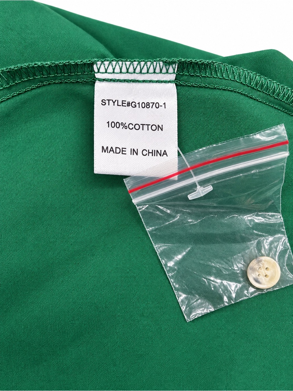 JODIFL SZ S Green/Red/Blue Button-Down Shirt Floral Appliqué/Bust 41”/PTP 20.5” - Picture 7 of 7